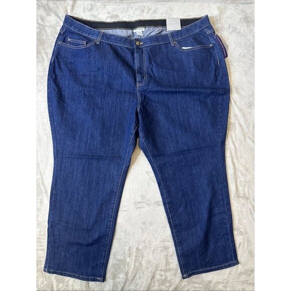 Catherines The Universal Jean Women’s 28WP Dark Wash Stretch Denim Jeans - Picture 2 of 9